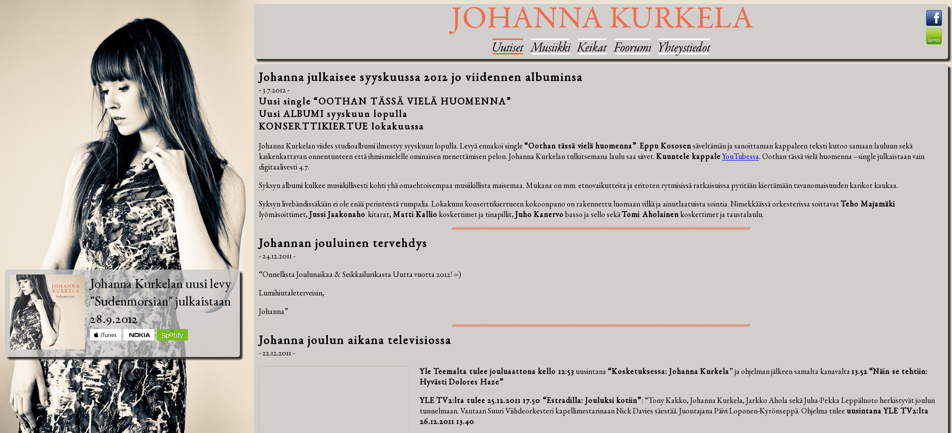 Johanna Kurkela official site