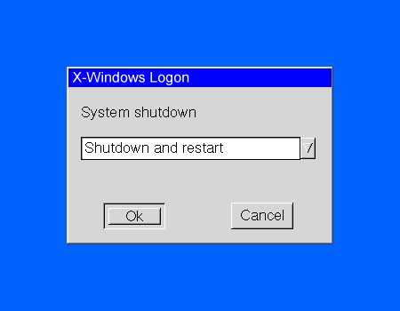 rmdm Shutdown window (English)