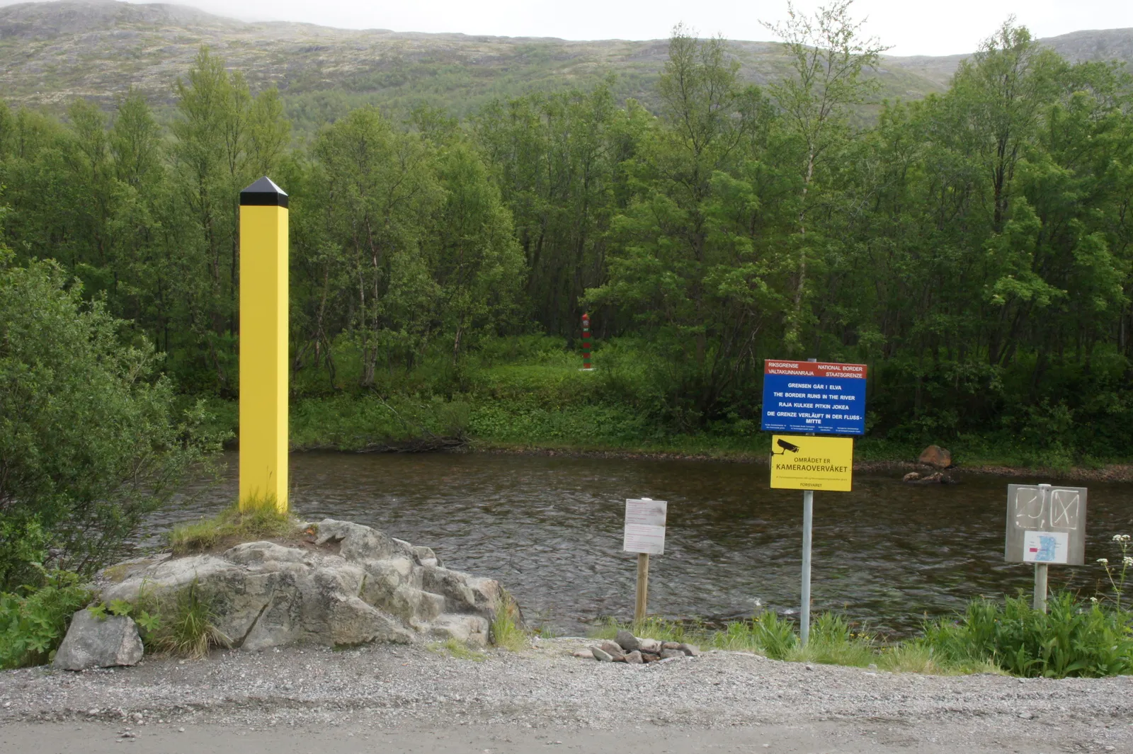 Border between Norway and Russia in Grense Jakobselv, 7.7