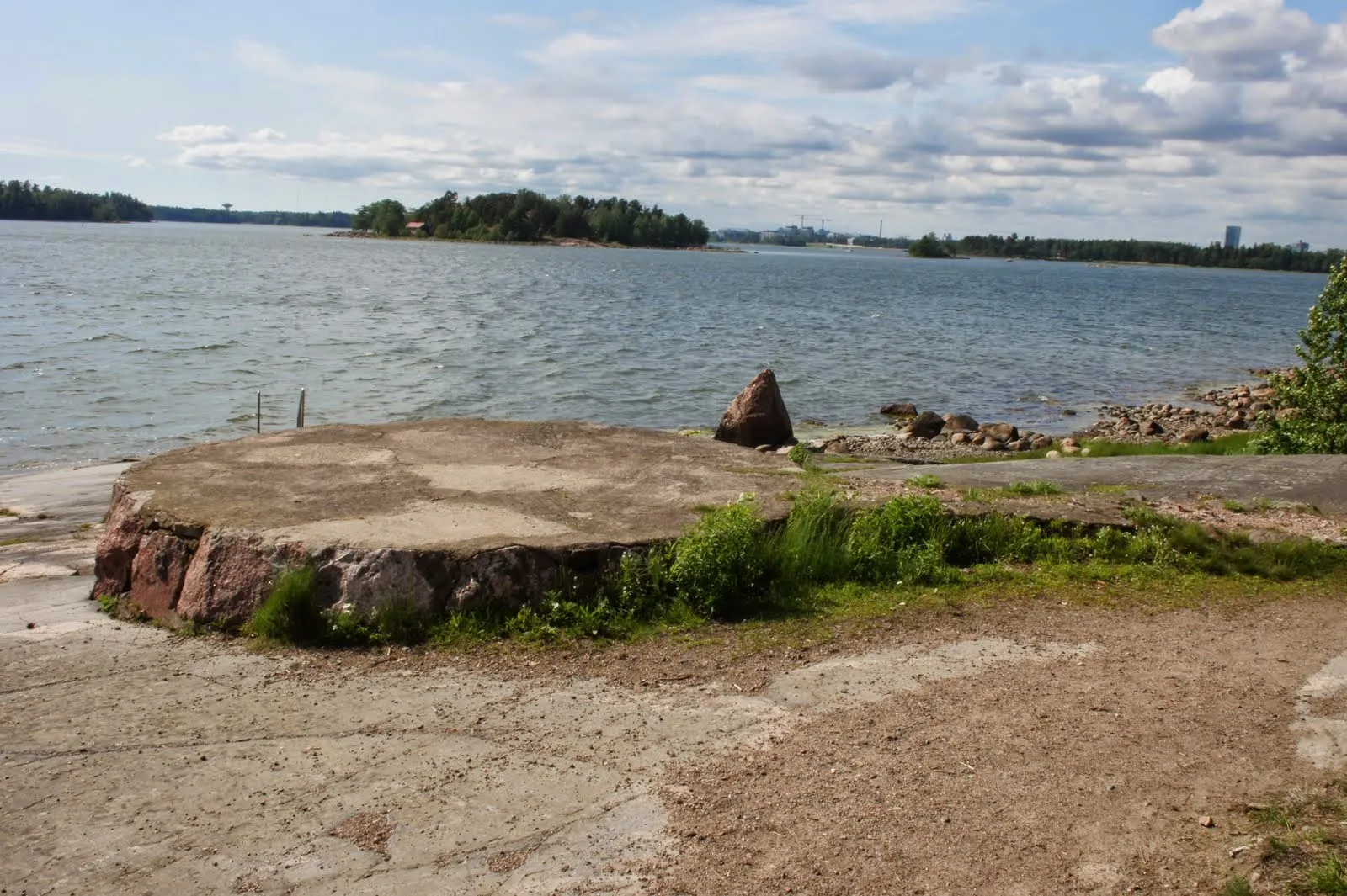 Searchlight foundations built in 1885
