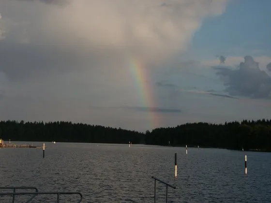 clouds and rainbow