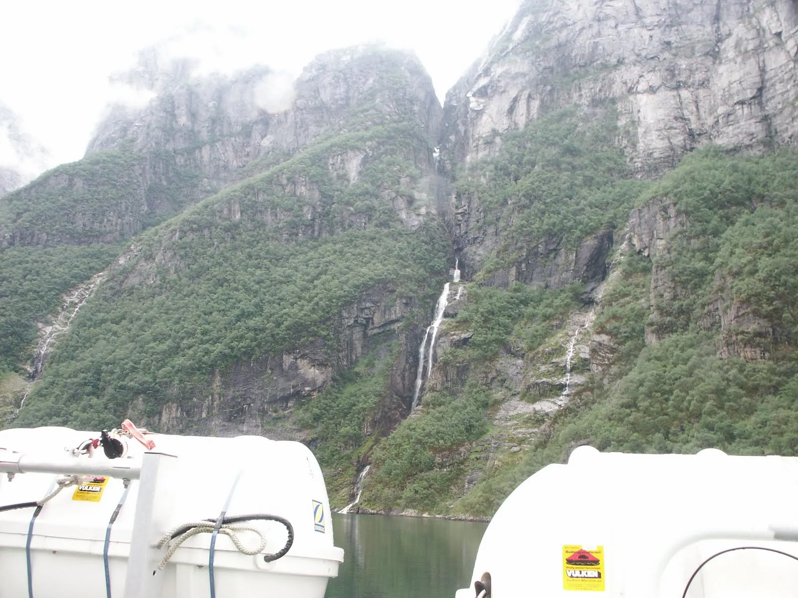A waterfall