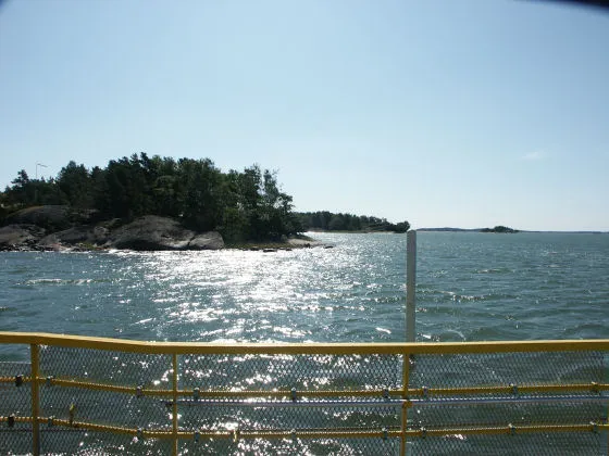 On the ferry from Palva to Velkuanmaa