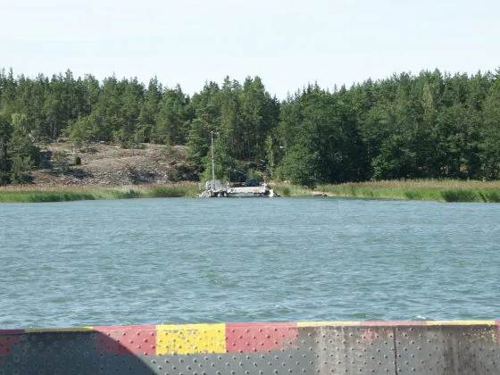 On the ferry from Palva to Velkuanmaa