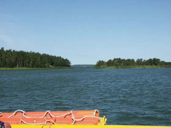On the ferry from Palva to Velkuanmaa